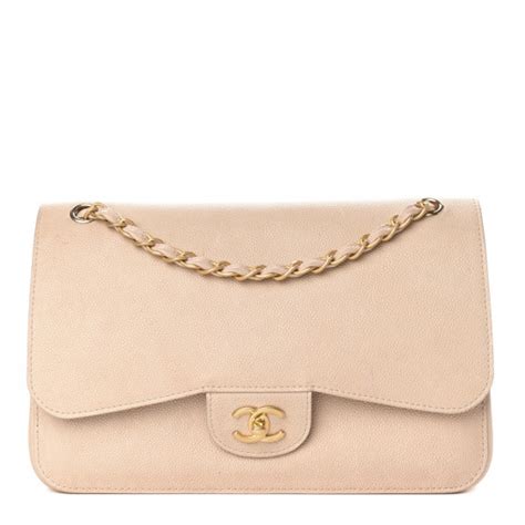 chanel nude bag - CHANEL Grained Calfskin Jumbo Classic Pure Double Flap .